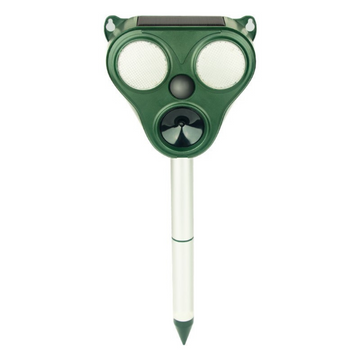 Aparat Solar LED cu Ultrasunete și Senzor PIR - Repelent pentru Animale și Insecte, Anti-Rozătoare, Frecvență 13.5kHz - 65kHz, Verde
