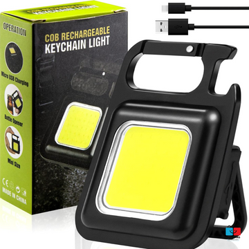 LANTERNĂ DE BUZUNAR CU BRELOC, 30 LED-URI, ÎNCĂRCARE PRIN USB TYPE C, PENTRU ACTIVITĂȚI EXTERIOARE: CAMPING, ALPINISM, CICLISM