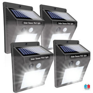 LAMPĂ DE EXTERIOR CU ÎNCĂRCARE SOLARĂ ȘI SENZOR DE MIȘCARE, DOTATĂ CU 20 DE LED-URI ȘI FUNCȚIE DE INDUCȚIE LA DISTANȚĂ, INSTALARE PE PERETE FĂRĂ NECESITATEA CABLURILOR