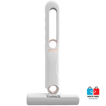 MOP DE MÂNĂ, MINI-PORTABIL, CU SISTEM DE STOARCERE MANUALĂ, CU BURETE ABSORBANT, MATERIAL PVA, PENTRU MULTISUPRAFEȚE ȘI GEAMURI, 29.5 X 15.5 CM, ALB