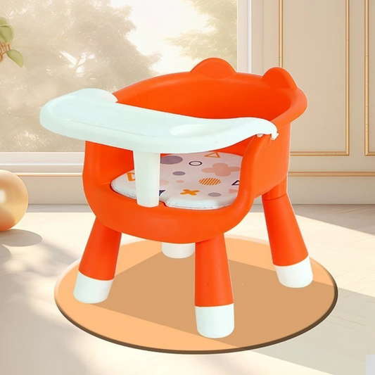 Scaun de masă pentru copii 2 în 1 – tăviță detașabilă, spătar ergonomic, 6+ luni, înălțime 36 cm, diferite culori