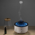 Umidificator Vulcan alb, cu telecomandă și aromaterapie – perfect pentru un aer curat și o atmosferă relaxantă