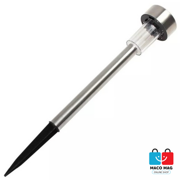 LAMPĂ SOLARĂ LED PENTRU EXTERIOR, MODEL GRĂDINĂ, DISPERSOR STANDARD, 0.06W, MATERIAL INOX, 29 CM