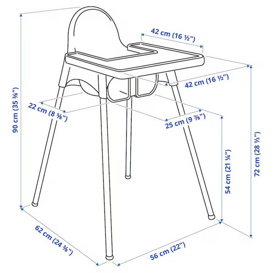 Scaun de Masă Telescopic pentru Bebeluși și Copii Cu suport pentru picioare și centură de siguranță, reglabil pe înălțime. Ideal pentru vârstele 6-32 luni.