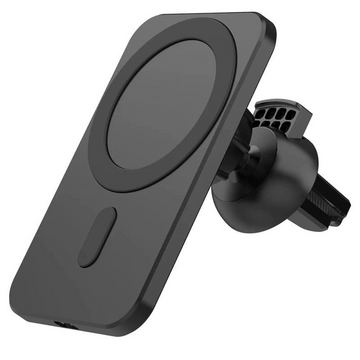 Suport auto cu încărcare wireless tip MagSafe 15W, compatibil iPhone, negru