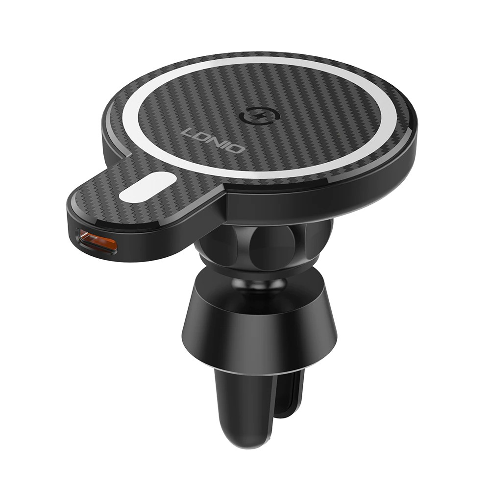 Suport auto MagSafe cu încărcare wireless 15W pentru iPhone 12, 13 și 14, negru